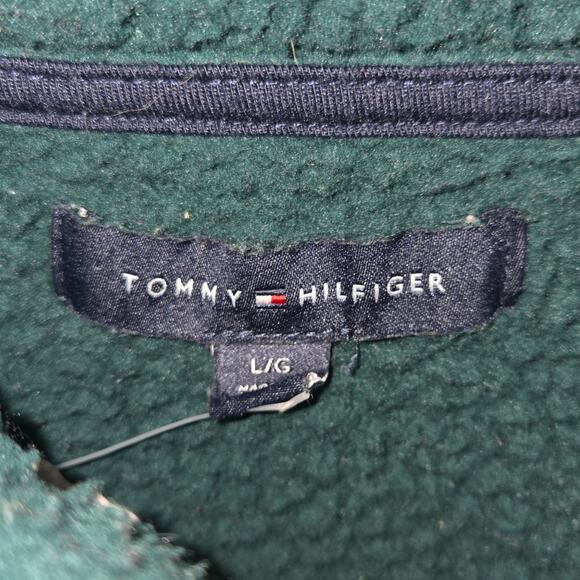 Tommy Hilfiger Green Fleece Quarter Zip - Women's Large - Picture 7 of 7